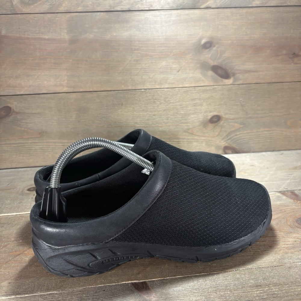 merrell encore breeze 4 womens size 9 wide shoes black mesh comfort clogs - Picture 2 of 9